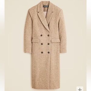 J Crew Palais double breasted coat in herringbone, Petite size 0